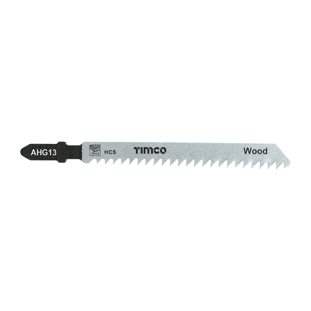 TIMCO Jigsaw Blades Wood Cutting HCS Blades - Bosch Equivalent T111C - 100mm (Pack of 5)